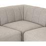 Gwen Faye Ash Channel-Tufted 4-Piece Outdoor Sectional