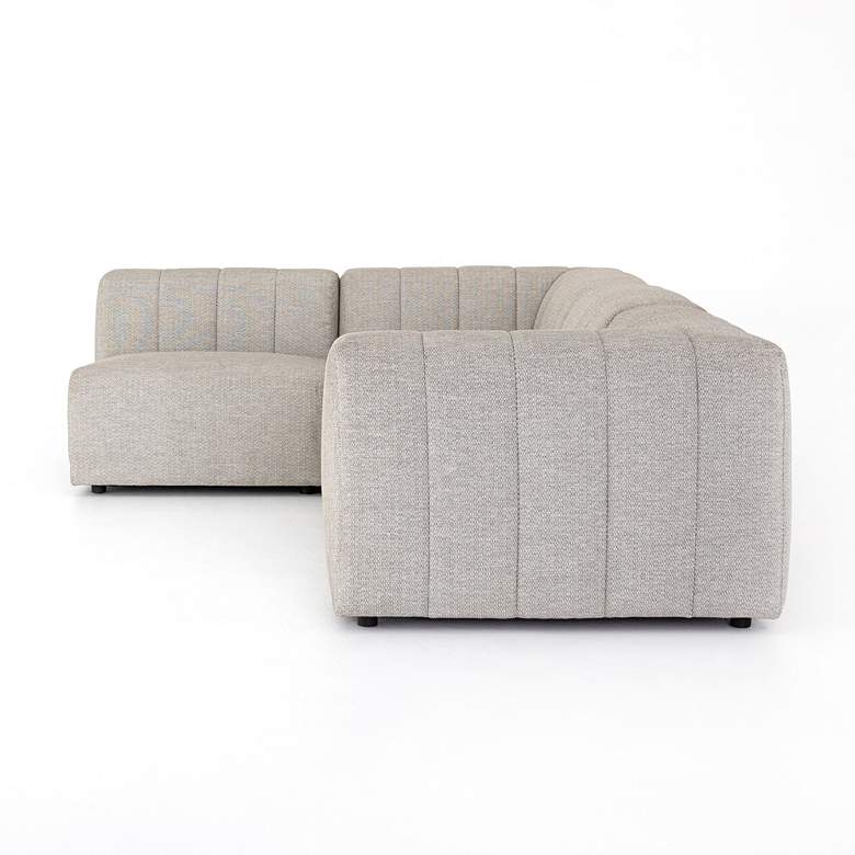 Image 5 Gwen Faye Ash Channel-Tufted 4-Piece Outdoor Sectional more views