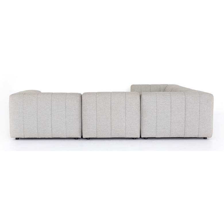 Image 5 Gwen Faye Ash Channel-Tufted 5-Piece Outdoor Sectional more views