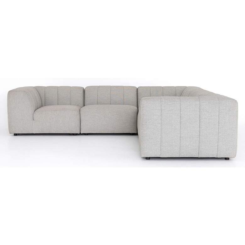 Image 6 Gwen Faye Ash Channel-Tufted 5-Piece Outdoor Sectional more views