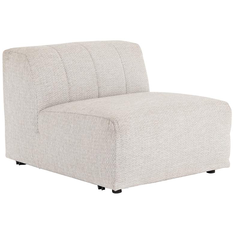 Image 1 Gwen Faye Ash Channel-Tufted Outdoor Sectional Armless Chair