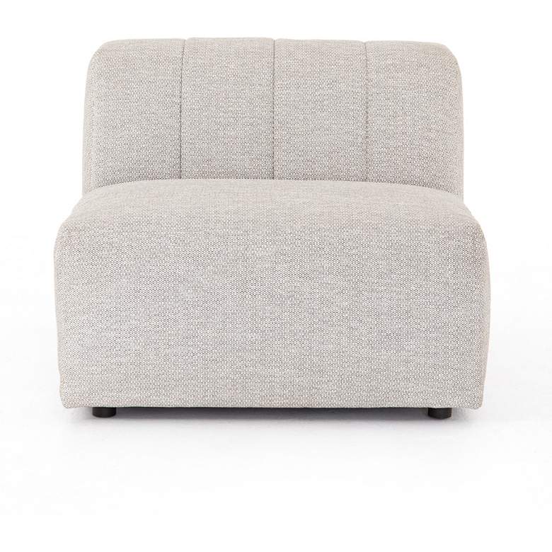Image 7 Gwen Faye Ash Channel-Tufted Outdoor Sectional Armless Chair more views