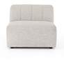 Gwen Faye Ash Channel-Tufted Outdoor Sectional Armless Chair