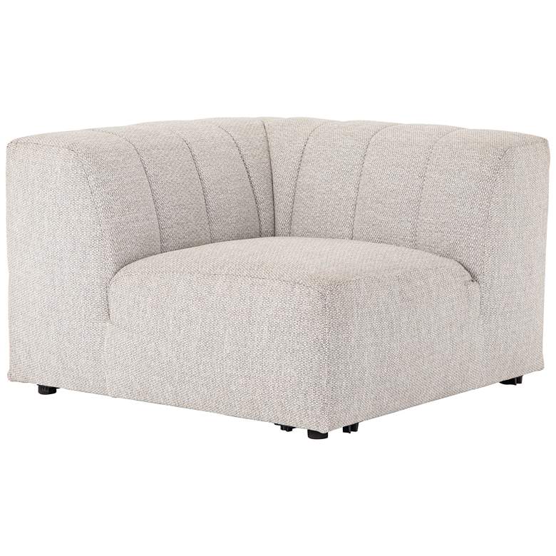Image 1 Gwen Faye Ash Channel-Tufted Outdoor Sectional Corner Chair