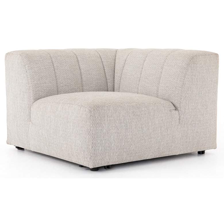 Image 2 Gwen Faye Ash Channel-Tufted Outdoor Sectional Corner Chair more views