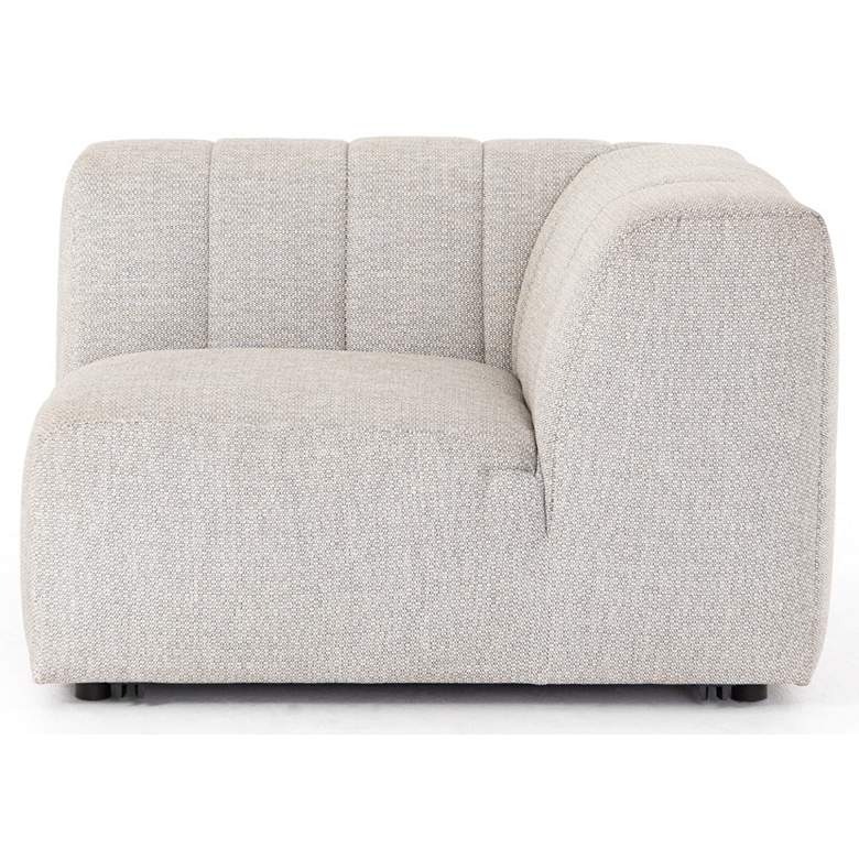 Image 6 Gwen Faye Ash Channel-Tufted Outdoor Sectional Corner Chair more views