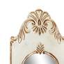 Gwendolyn Distressed White 16" x 72" Arched Wall Mirror