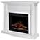 Gwendolyn White Mantel Electric Fireplace