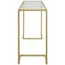 Gweneth 38" Wide Tempered Glass Gold Metal Console Table