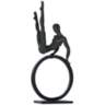 Gymnast on Ring 25" High Dark Bronze Tabletop Sculpture