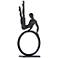 Gymnast on Ring 25" High Dark Bronze Tabletop Sculpture