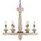 Gyra 26" Wide Antique Scratched White 6-Light Chandelier