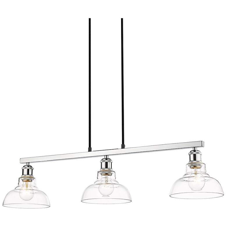 Image 2 Gzolden Lighting Carver 35 1/2" Wide Chrome Linear Pendant Light