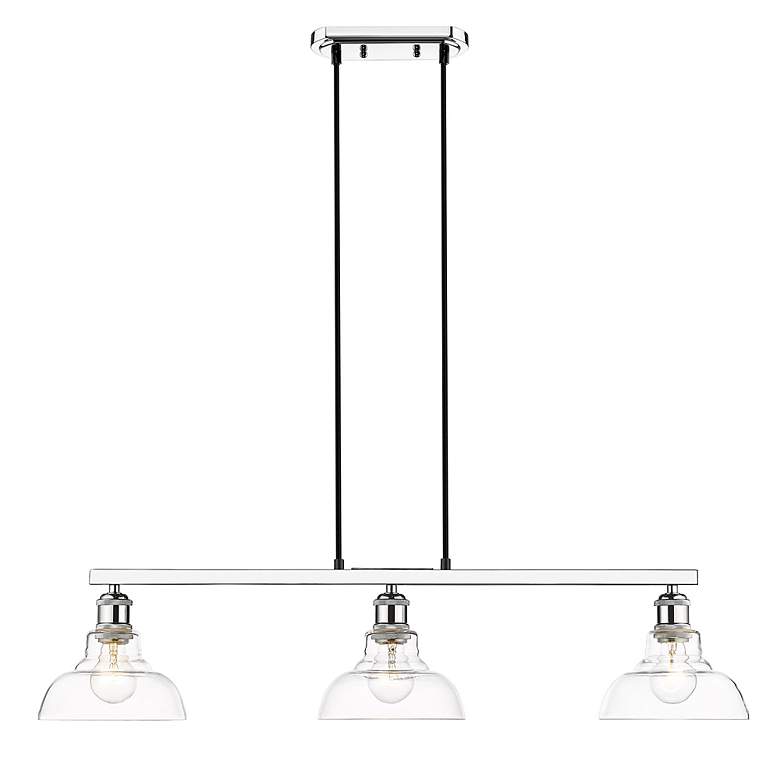 Image 3 Gzolden Lighting Carver 35 1/2" Wide Chrome Linear Pendant Light more views