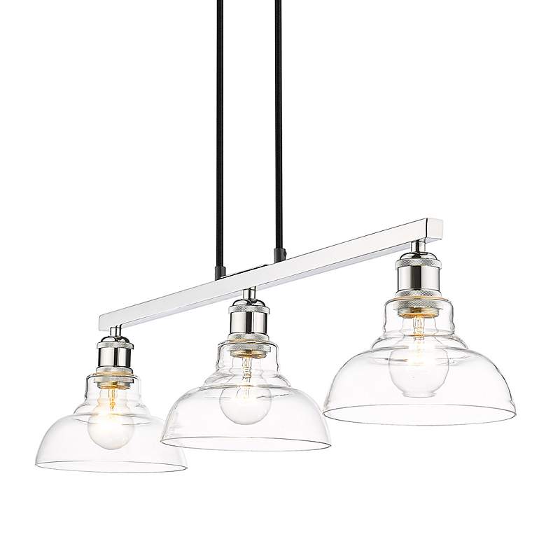 Image 4 Gzolden Lighting Carver 35 1/2" Wide Chrome Linear Pendant Light more views