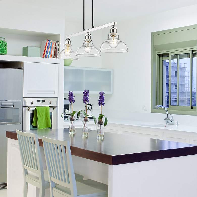 Image 7 Gzolden Lighting Carver 35 1/2" Wide Chrome Linear Pendant Light more views