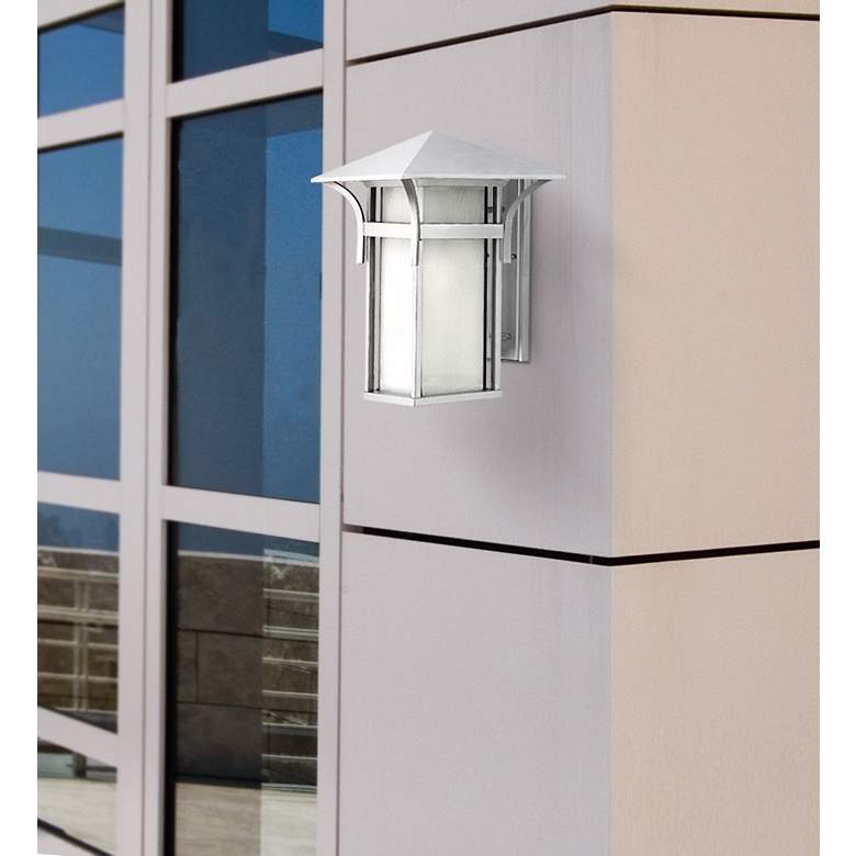 Image 1 Harbor Collection Titanium 13 1/2 inch High Outdoor Wall Light in scene