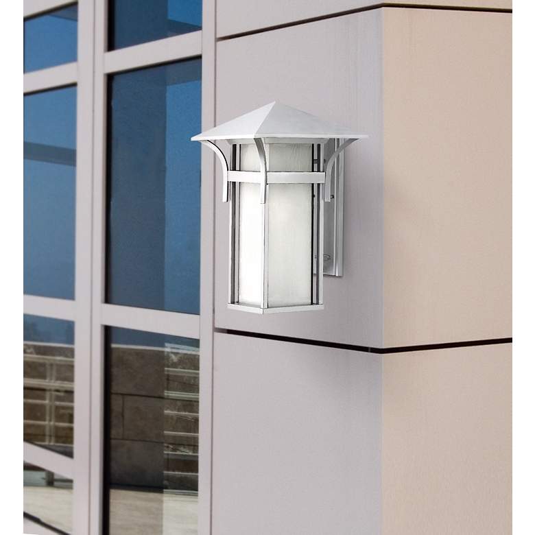 Image 1 Harbor Collection Titanium 16 1/4 inch High Outdoor Wall Light in scene
