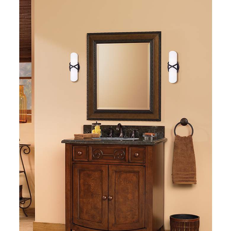 Image 1 Roxberg Graphite 11 1/2" High Bath Sconce in scene