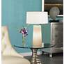 Robert Abbey White Frosted Glass with White Shade Table Lamp in scene