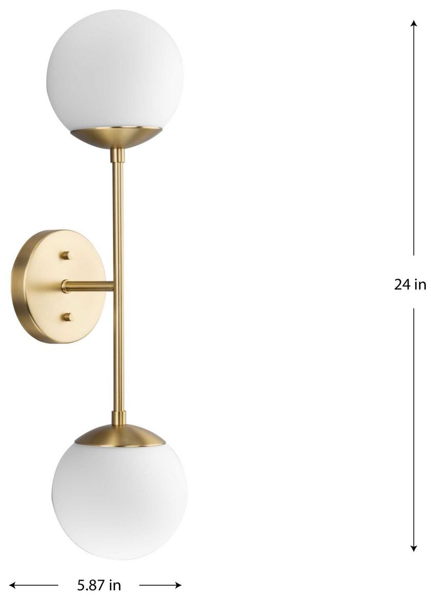 Image 5 Haas Collection 2-Light Brushed Bronze Wall Sconce more views