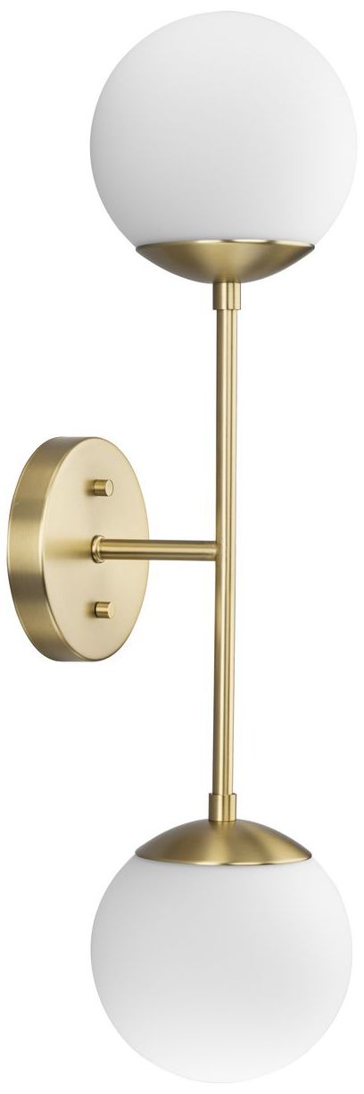 Image 6 Haas Collection 2-Light Brushed Bronze Wall Sconce more views
