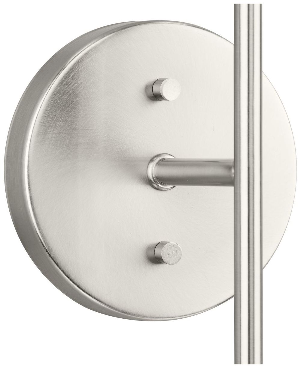 Image 4 Haas Collection 2-Light Brushed Nickel Wall Sconce more views