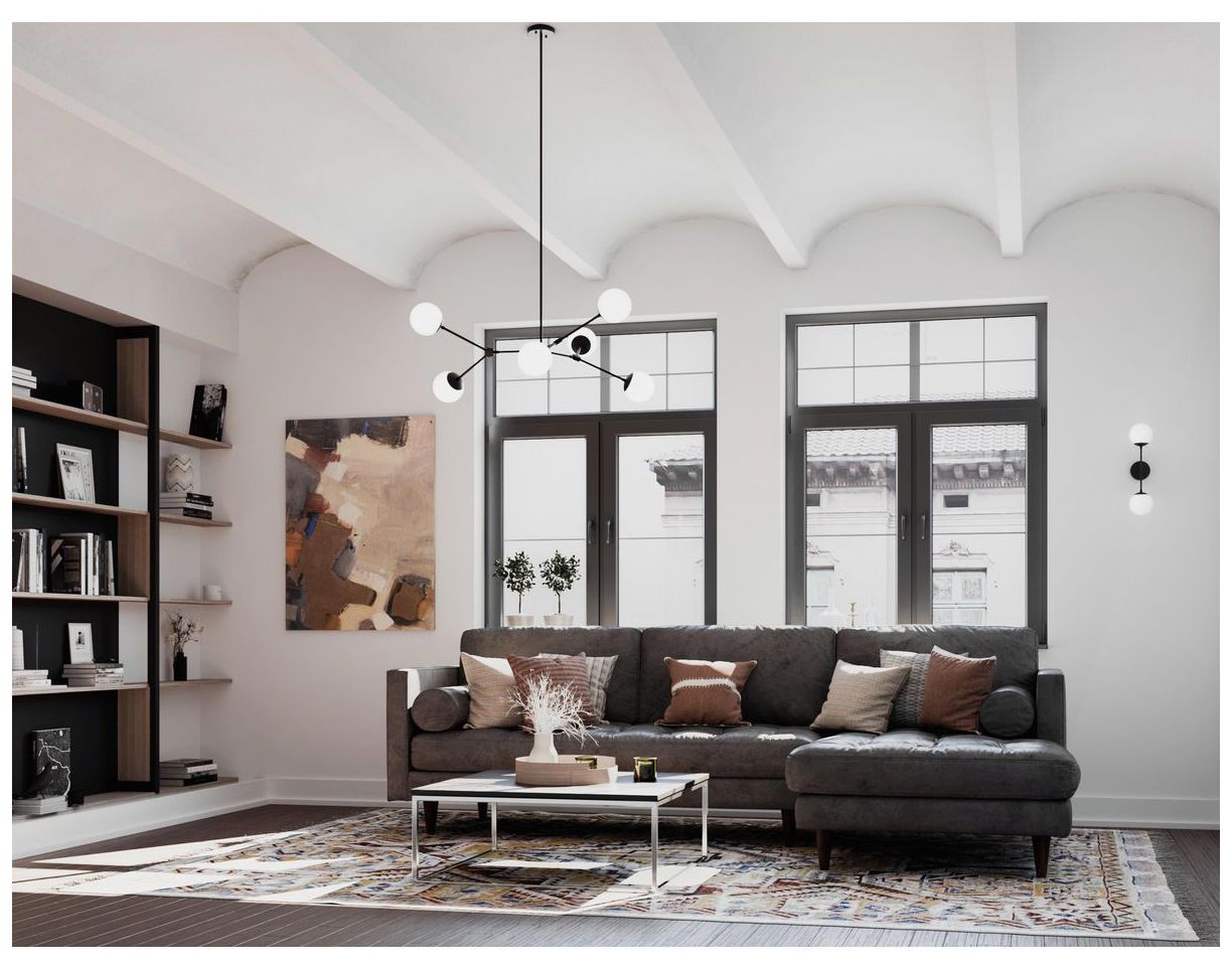 Image 3 Haas Collection 2-Light Matte Black Wall Sconce more views
