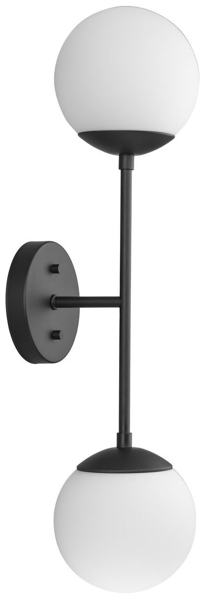 Image 4 Haas Collection 2-Light Matte Black Wall Sconce more views