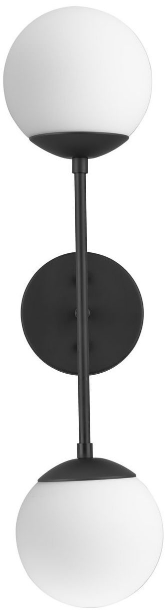 Image 6 Haas Collection 2-Light Matte Black Wall Sconce more views