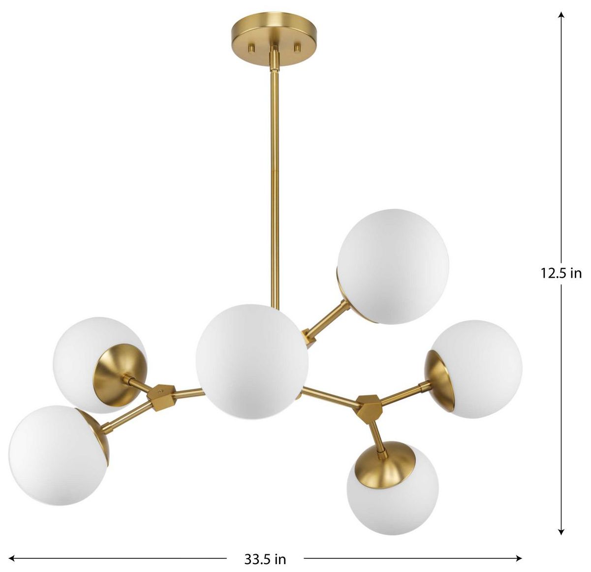Image 4 Haas Collection Six-Light Chandelier P400308 more views