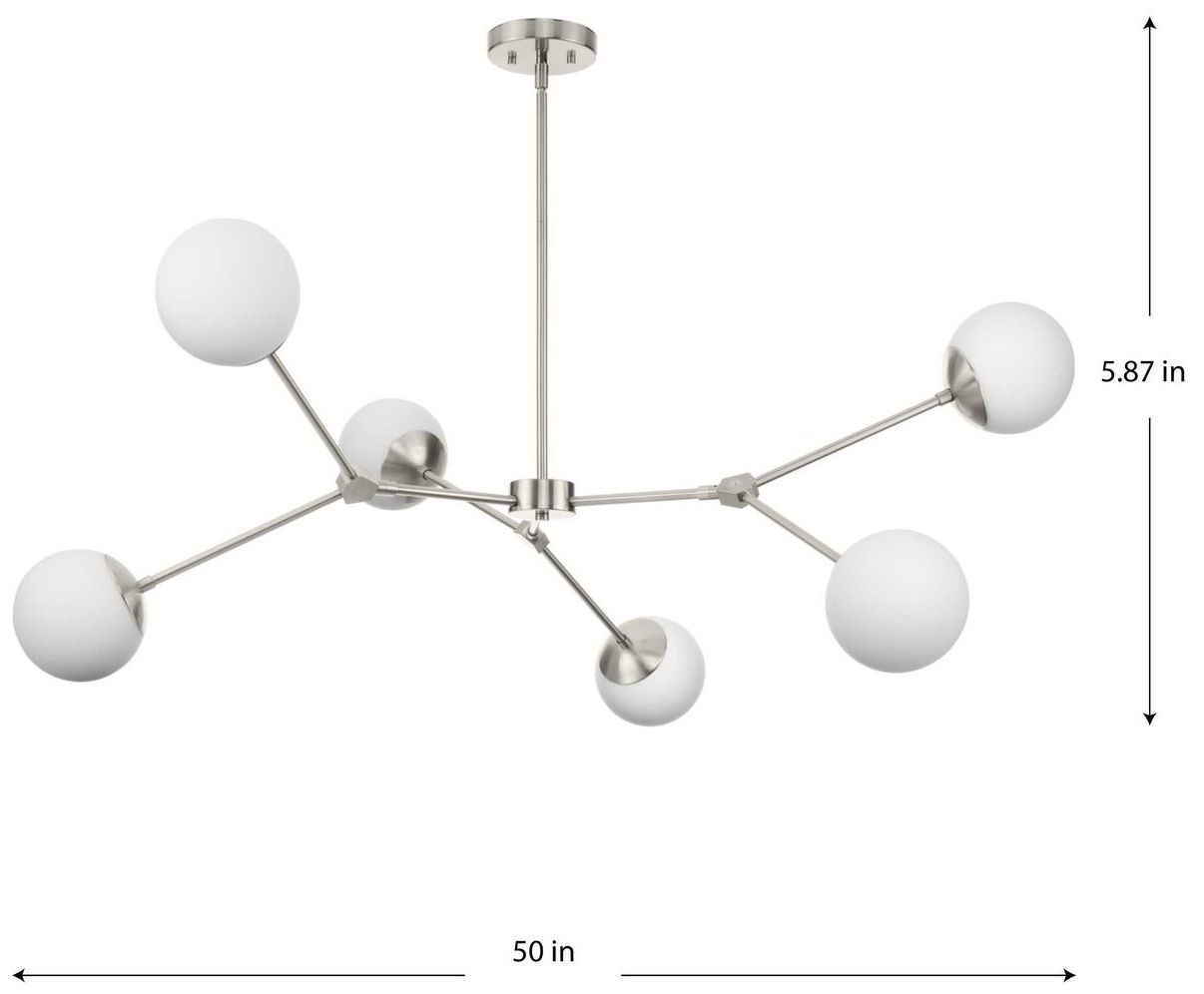 Image 4 Haas Collection Six-Light Chandelier P400378 more views