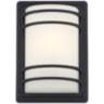 Habitat 11" High Black and Frosted Glass Outdoor Wall Light