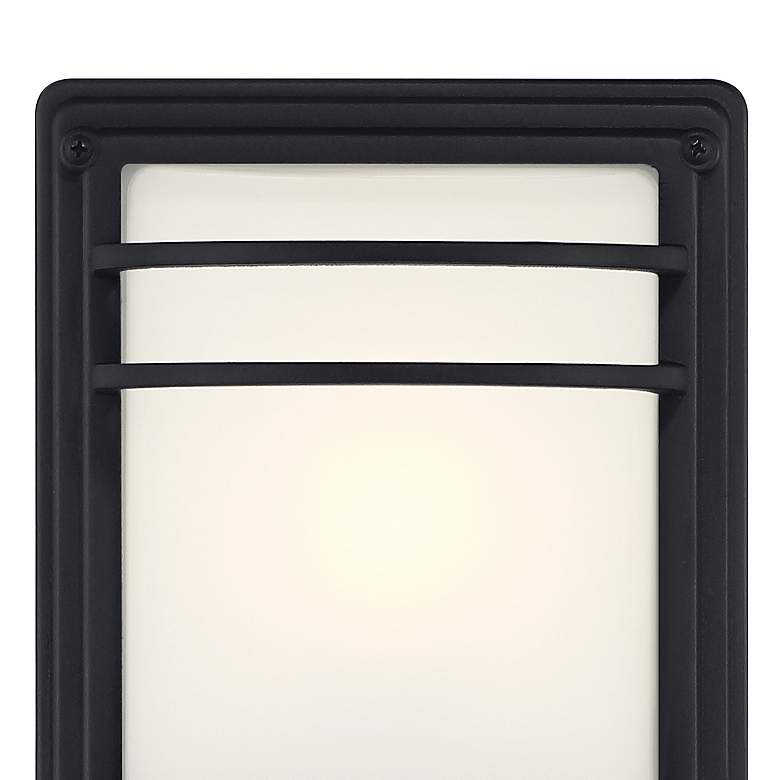 Image 3 Habitat 11" Black and Frosted Glass Outdoor Wall Lights Set of 2 more views