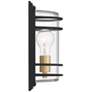 Habitat 11" High Black and Brass Wall Sconce