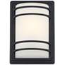 1_Habitat 11" High Black and Frosted Glass Modern Wall Sconce