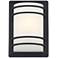 Habitat 11" High Black and Frosted Glass Modern Wall Sconce