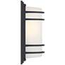 6_Habitat 11" High Black and Frosted Glass Modern Wall Sconce more views