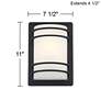 7_Habitat 11" High Black and Frosted Glass Modern Wall Sconce more views