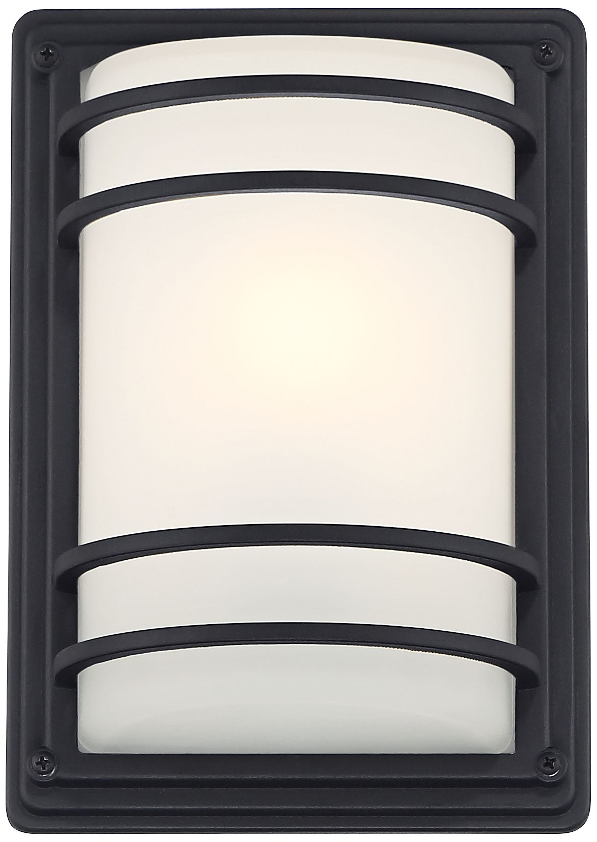 Habitat 11" High Black and Opal Glass Modern Wall Sconce