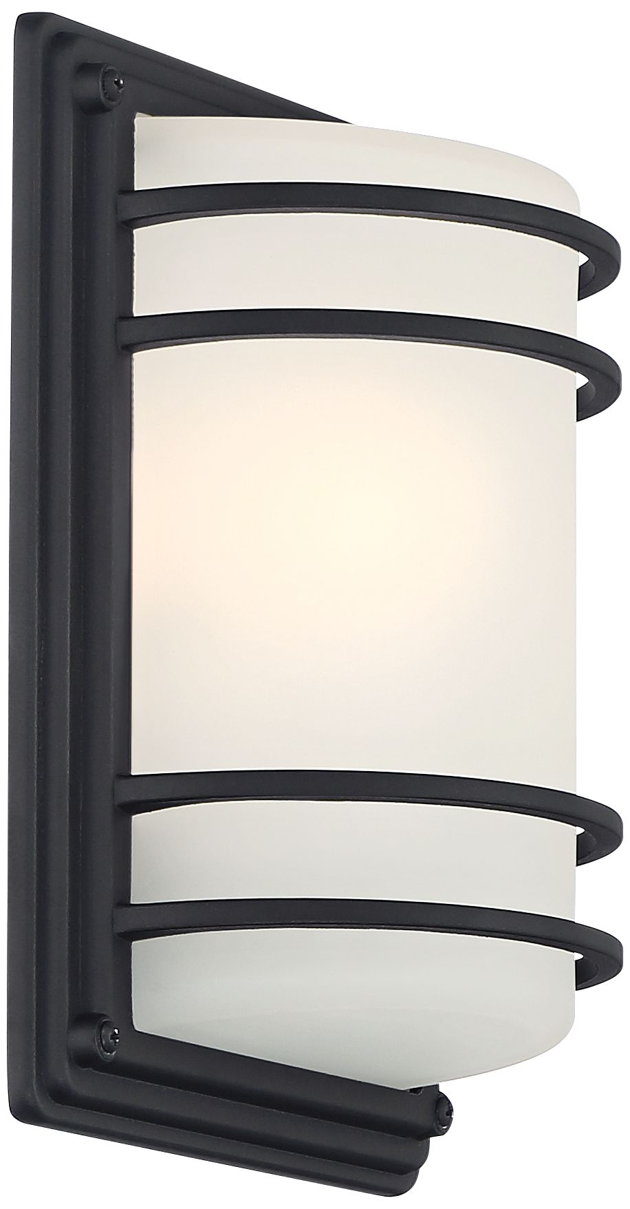 Image 5 Habitat 11" High Black and Opal Glass Modern Wall Sconce more views