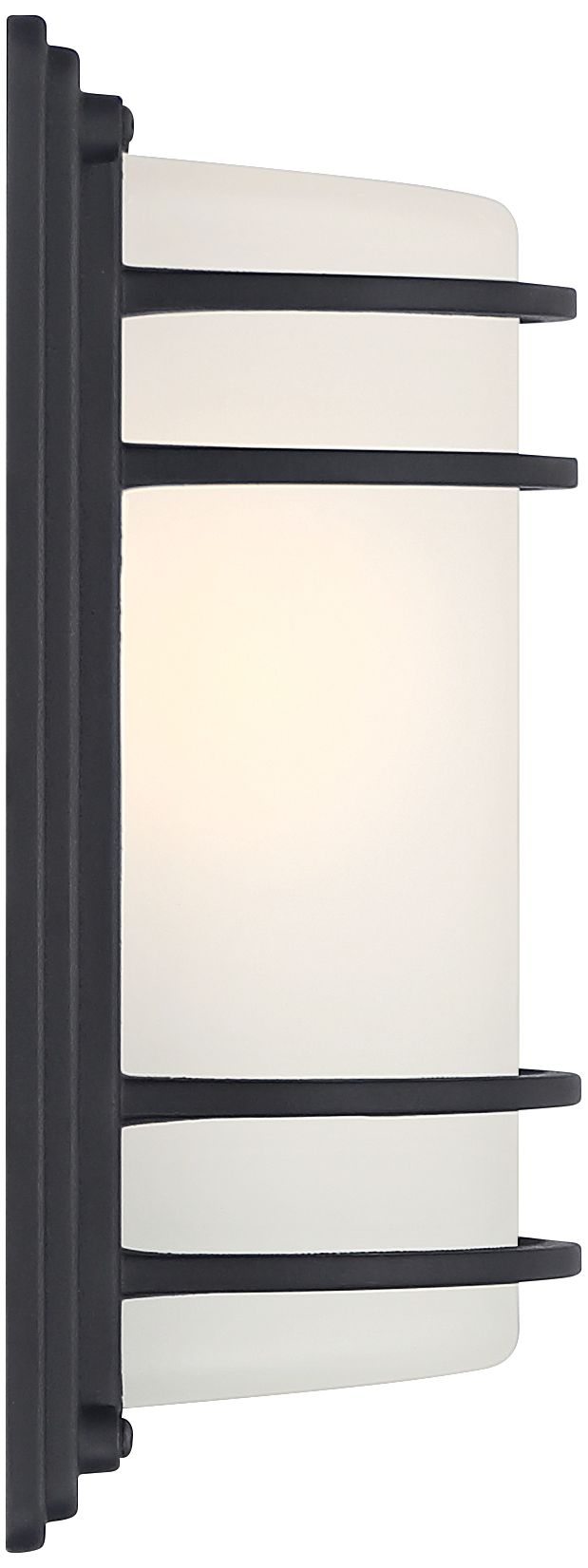 Image 6 Habitat 11" High Black and Opal Glass Modern Wall Sconce more views