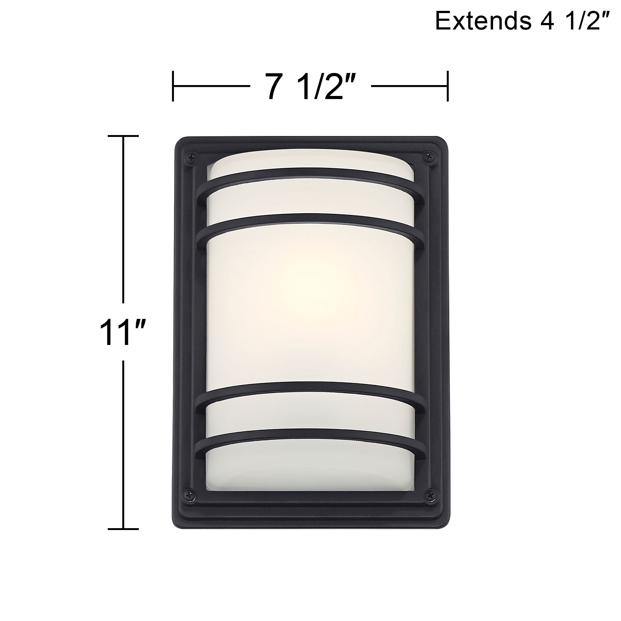 Image 7 Habitat 11" High Black and Opal Glass Modern Wall Sconce more views