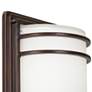 Habitat 11" High Bronze and Opal Glass Wall Sconce Set of 2