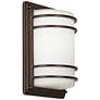 Habitat 11" High Bronze and Opal Glass Wall Sconce
