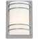 Habitat 11" High Silver and Opal Glass Outdoor Wall Light