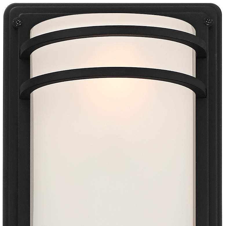 Image 3 Habitat 16 inch High Black and Frosted Glass Wall Sconce more views