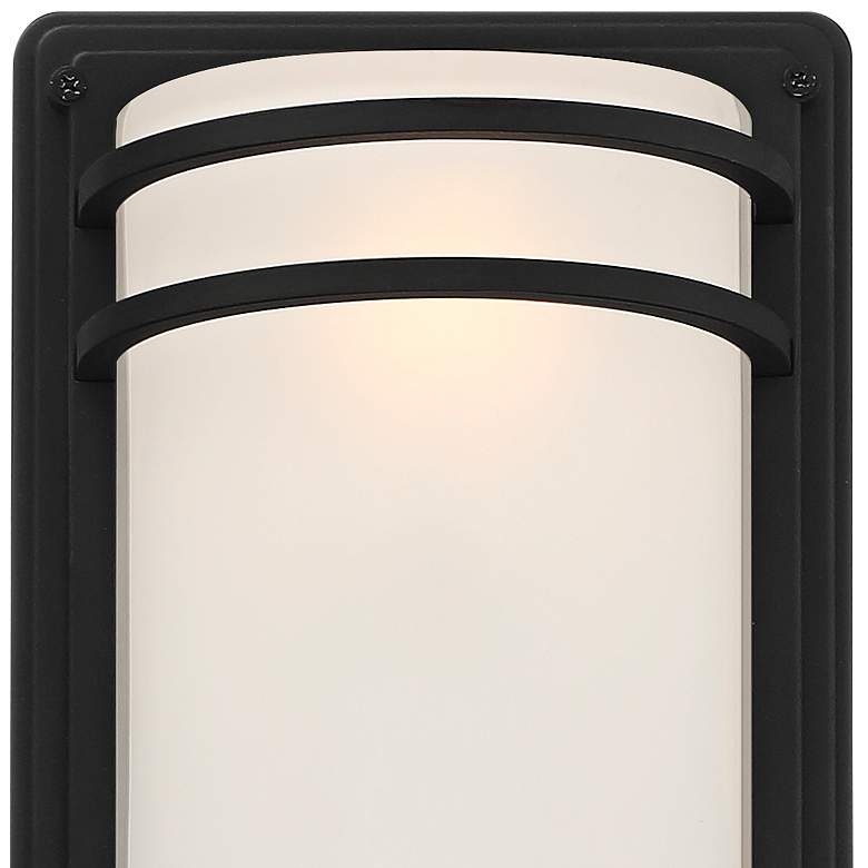 Image 3 Habitat 16" High Black and Frosted Glass Wall Sconce more views