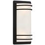 Habitat 16" High Black and Frosted Glass Wall Sconce