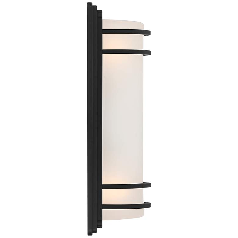 Image 6 Habitat 16" High Black and Frosted Glass Wall Sconce more views